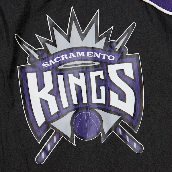 Sacramento Kings Black Vintage Logo Big Shot Premium Windbreaker Full-Zip Jacket