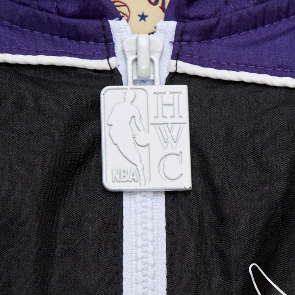 Sacramento Kings Black Vintage Logo Big Shot Premium Windbreaker Full-Zip Jacket