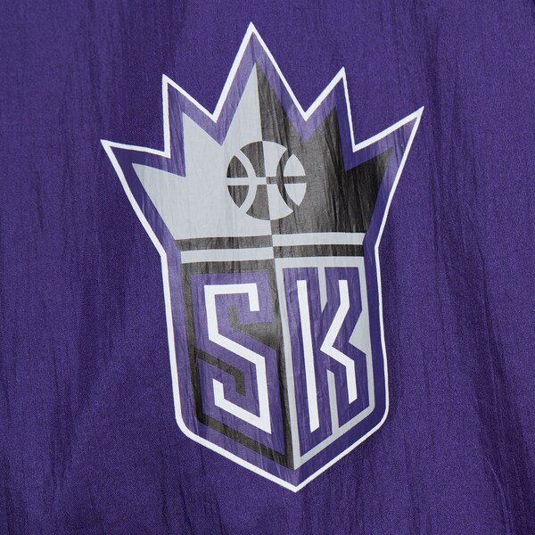 Sacramento Kings Black Vintage Logo Big Shot Premium Windbreaker Full-Zip Jacket