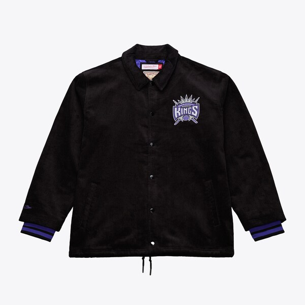 Sacramento Kings Black Off the Bus Corduroy Coaches Full-Snap Jacket