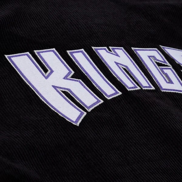 Sacramento Kings Black Off the Bus Corduroy Coaches Full-Snap Jacket