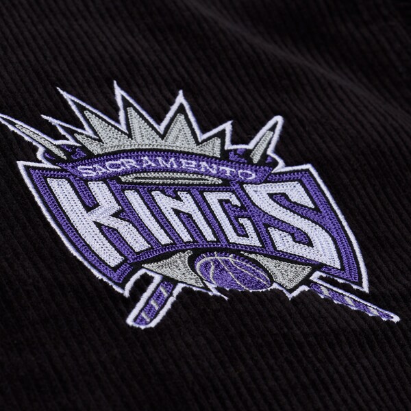 Sacramento Kings Black Off the Bus Corduroy Coaches Full-Snap Jacket
