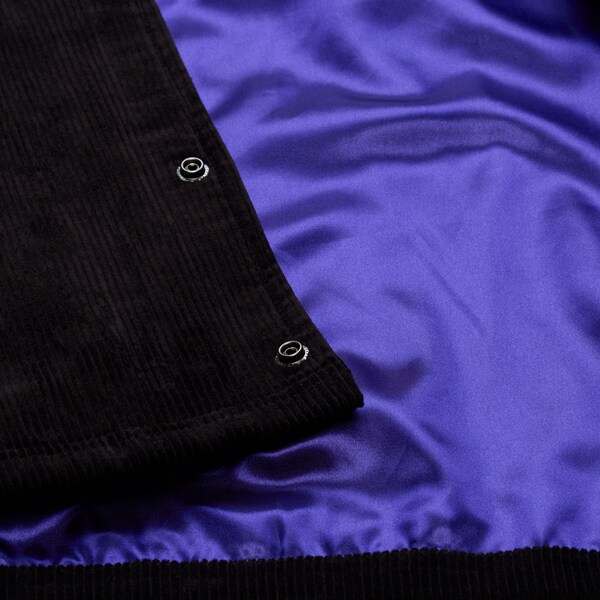 Sacramento Kings Black Off the Bus Corduroy Coaches Full-Snap Jacket