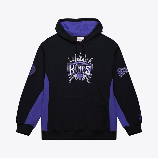 Sacramento Kings Black Hardwood Classics Team Origins Fleece Pullover Hoodie