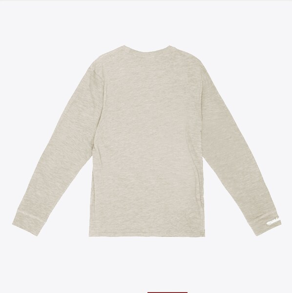 Sacramento Kings Oatmeal Striped Logo Lockup Slub Long Sleeve T-Shirt