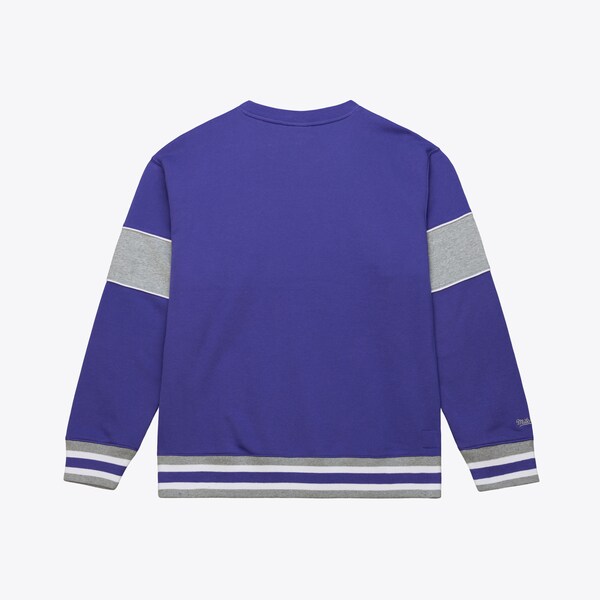 Sacramento Kings Purple/Heather Gray Fleece Crewneck Sweatshirt