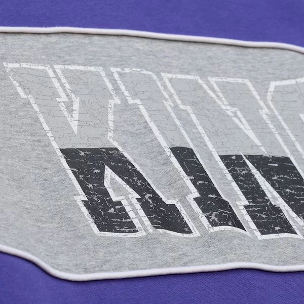 Sacramento Kings Purple/Heather Gray Fleece Crewneck Sweatshirt