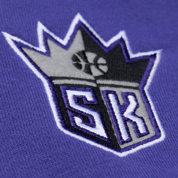 Sacramento Kings Purple/Heather Gray Fleece Crewneck Sweatshirt