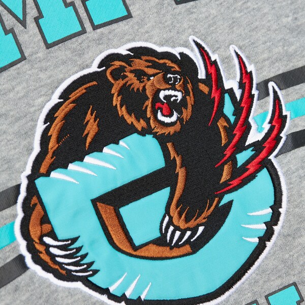 Memphis Grizzlies Heather Gray Vintage Logo Allover 4.0 Fleece Pullover Sweatshirt