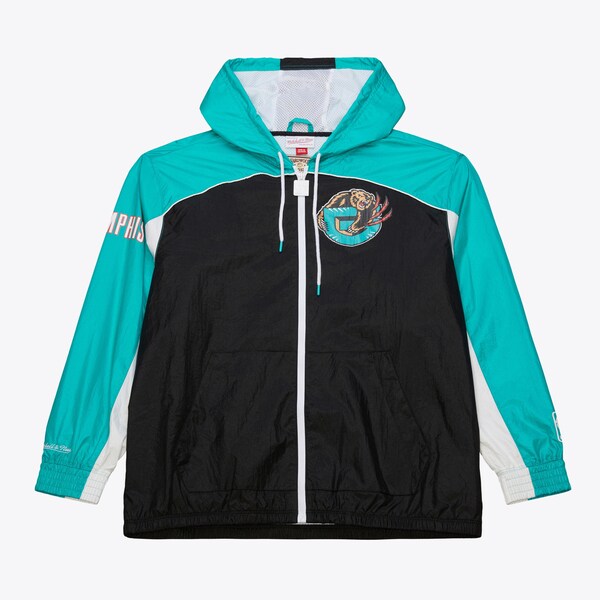 Memphis Grizzlies Black Vintage Logo Big Shot Premium Windbreaker Full-Zip Jacket