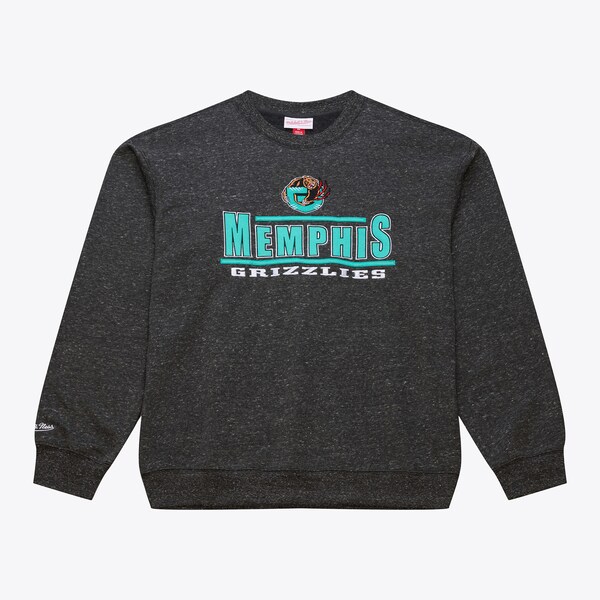 Memphis Grizzlies Charcoal Throwback Fleece Crewneck Sweatshirt