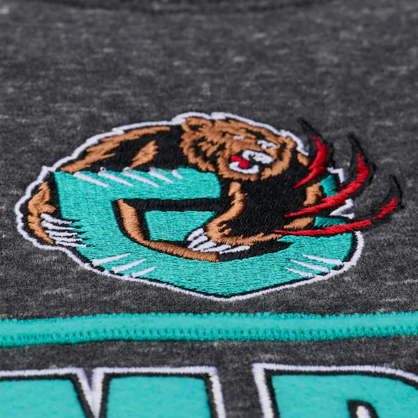 Memphis Grizzlies Charcoal Throwback Fleece Crewneck Sweatshirt