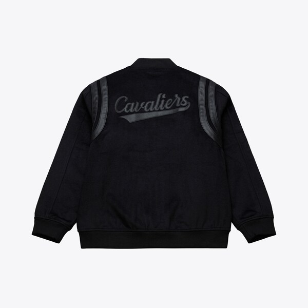 Cleveland Cavaliers Black Hardwood Classics Walk the Tunnel Varsity Full-Snap Jacket 3 Cleveland Cavaliers Black Hardwood Classics Walk the Tunnel Varsity Full-Snap Jacket