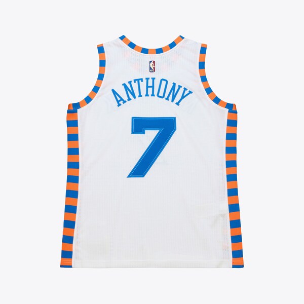 Carmelo Anthony New York Knicks 2015-16 White Authentic Jersey 3 Carmelo Anthony New York Knicks 2015-16 White Authentic Jersey