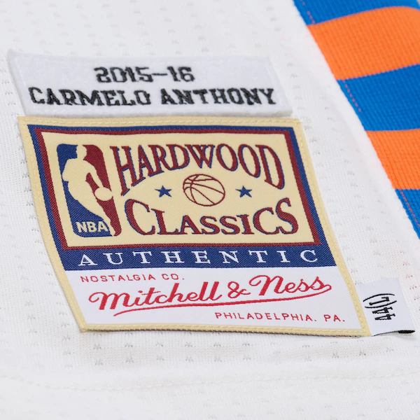 Carmelo Anthony New York Knicks 2015-16 White Authentic Jersey 5 Carmelo Anthony New York Knicks 2015-16 White Authentic Jersey
