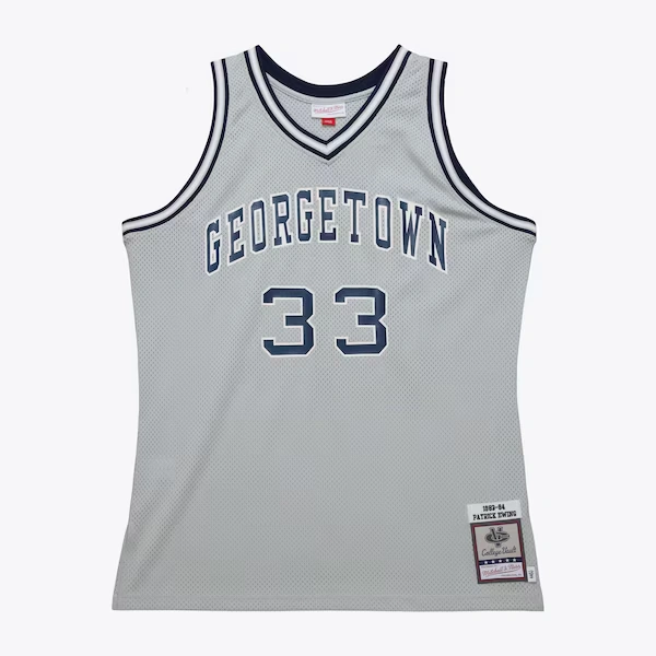 Patrick Ewing Georgetown Hoyas 1983-84 Gray Authentic Jersey