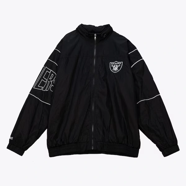 Los Angeles Raiders Black Gridiron Classics Authentic Full-Zip Sideline Jacket