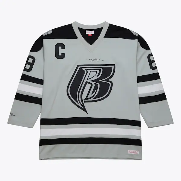 M&N x AOHH Black 50th Anniversary of Hip-Hop Ruff Ryders Hockey Jersey