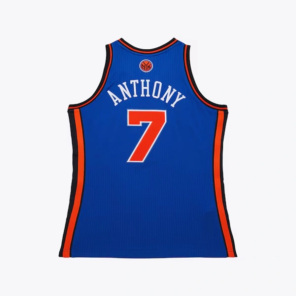 Carmelo Anthony New York Knicks 2010-11 Blue Authentic Jersey 3 Carmelo Anthony New York Knicks 2010-11 Blue Authentic Jersey