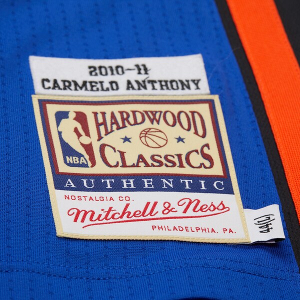 Carmelo Anthony New York Knicks 2010-11 Blue Authentic Jersey 7 Carmelo Anthony New York Knicks 2010-11 Blue Authentic Jersey