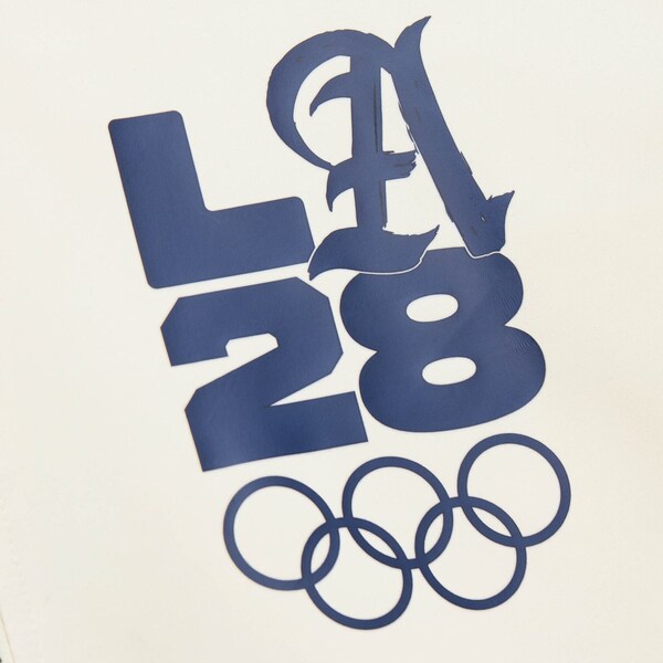 M&N x LA28 Cream Satin Full-Zip Bomber Jacket