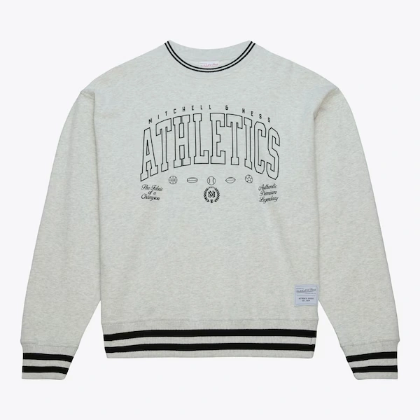 Mitchell & Ness Gray Classics Pullover Sweatshirt