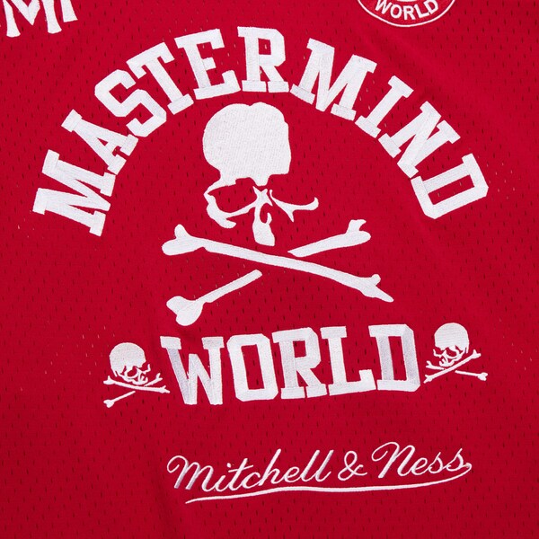 Mitchell & Ness Red Mastermind Mesh T-Shirt
