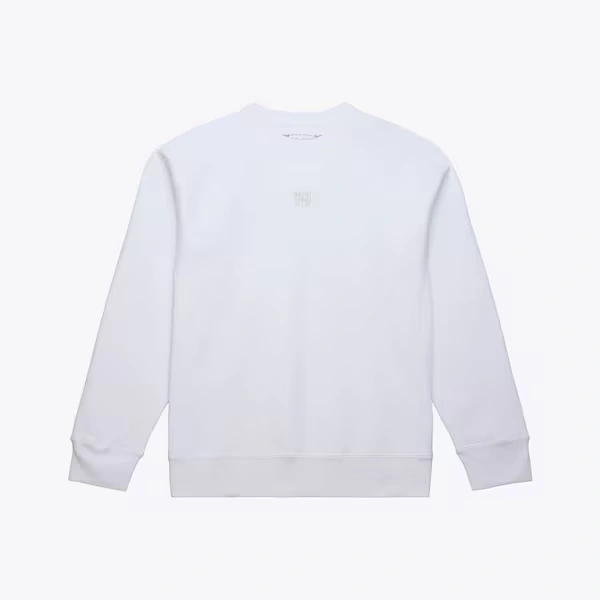 Mitchell & Ness White Premium Branded Fleece Pullover Sweatshirt