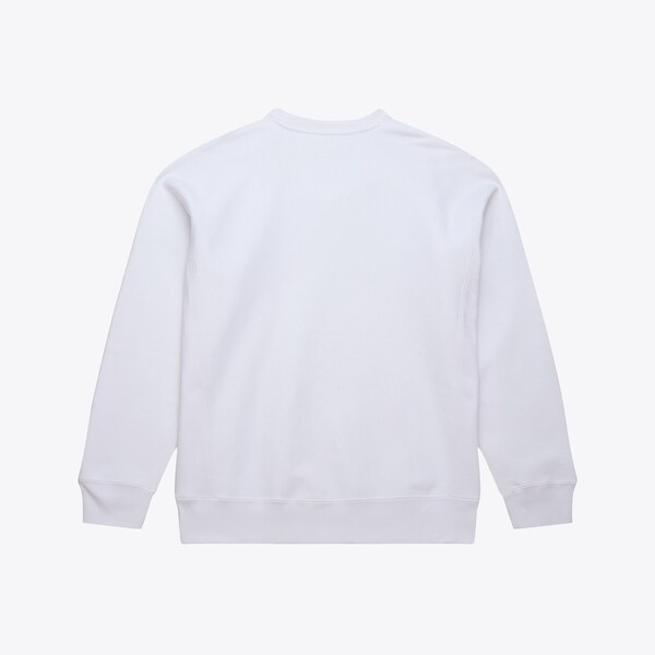 Mitchell & Ness White Premium Branded Fleece Pullover Sweatshirt