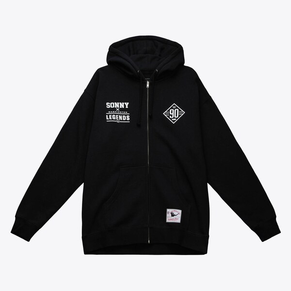 Sonny Jurgensen M&N Black M&N Full-Zip Hoodie