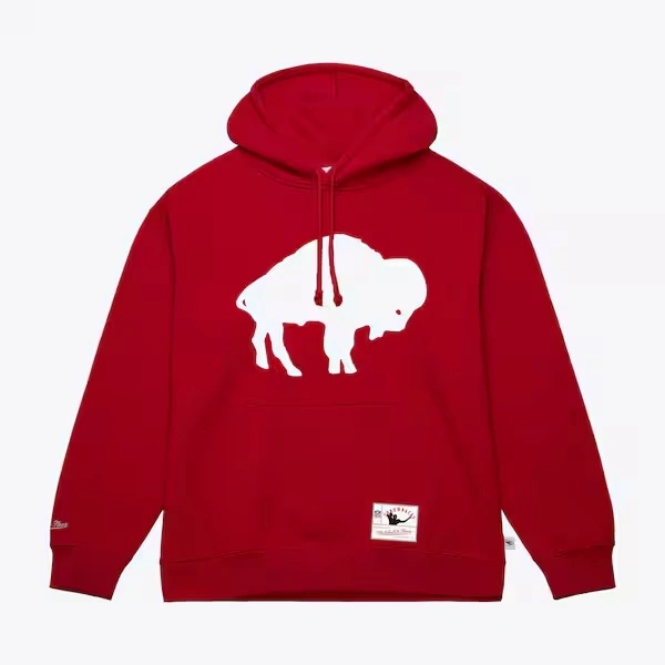 Buffalo Bills Red Throwback Logo Pullover Sweatshirt