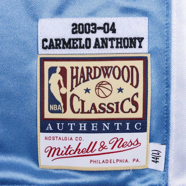 Carmelo Anthony Denver Nuggets 2003-04 Powder Blue Authentic Jersey 4 Carmelo Anthony Denver Nuggets 2003-04 Powder Blue Authentic Jersey