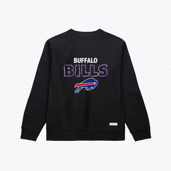 Buffalo Bills Black Sketch Outline Sweatshirt