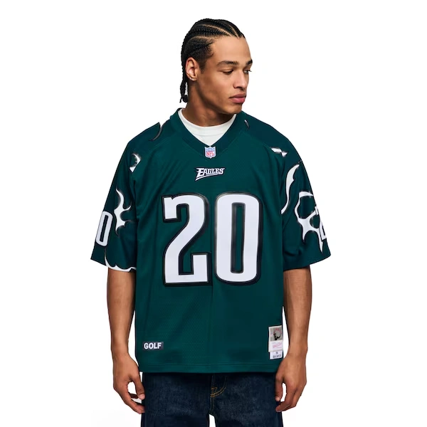 Brian Dawkins Philadelphia Eagles M&N x Golf Wang 1996 Midnight Green Legacy Fashion Jersey