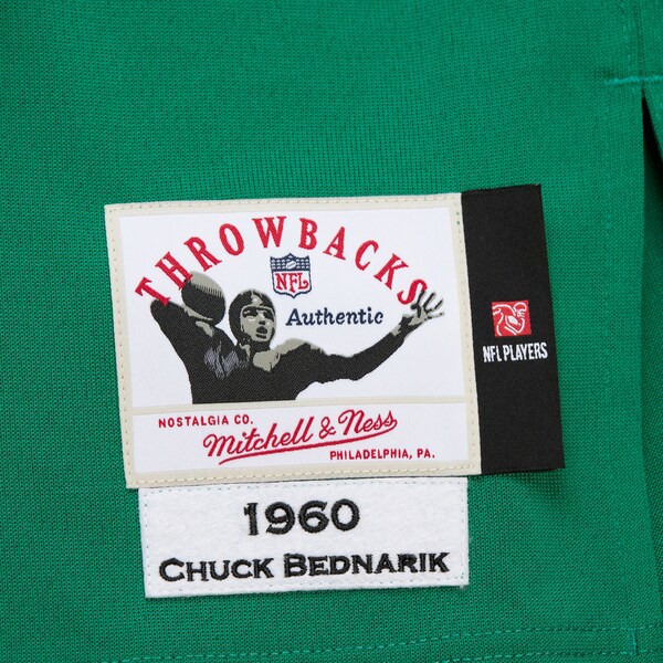 Chuck Bednarik Philadelphia Eagles 1960 Kelly Green Authentic Jersey