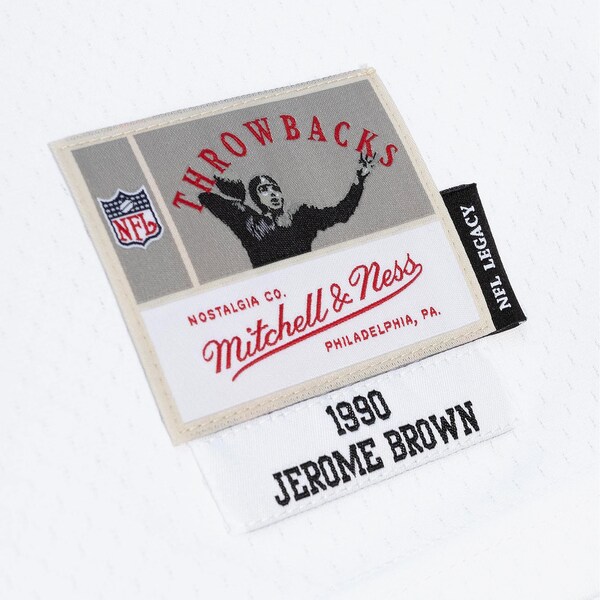 Jerome Brown Philadelphia Eagles 1990 White Legacy Player Jersey