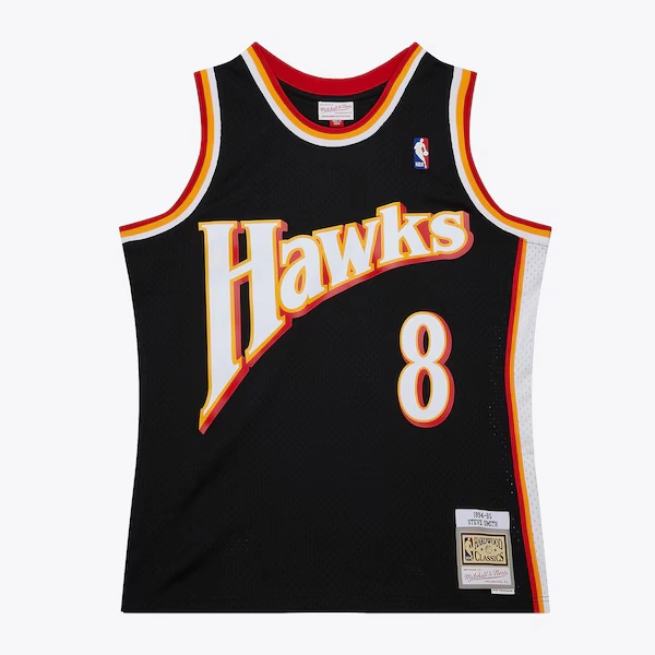 Steve Smith Atlanta Hawks 1994-95 Black Swingman Jersey