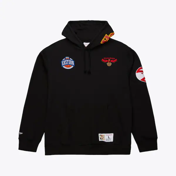 Atlanta Hawks Black Out Vintage Logo Pullover Hoodie