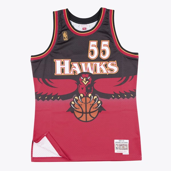 Dikembe Mutombo Atlanta Hawks 1996-97 Red Swingman Player Jersey