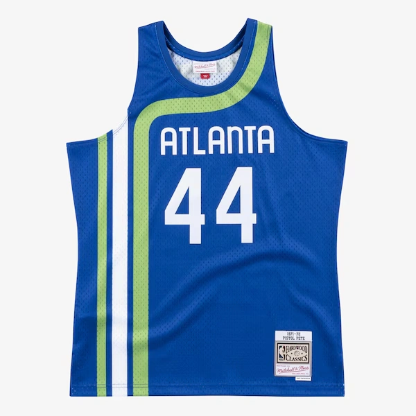 Pete Maravich Atlanta Hawks 1971-72 Blue Swingman Player Jersey