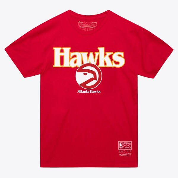 Atlanta Hawks Red Hardwood Classics Evergreen T-Shirt