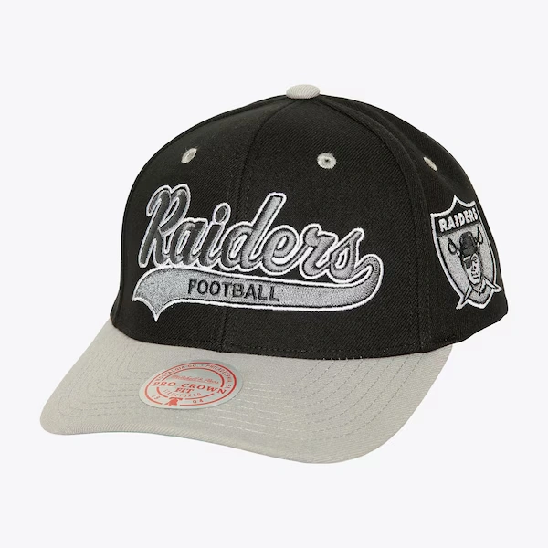 Oakland Raiders Black Tailsweep 2.0 Pro Snapback Hat
