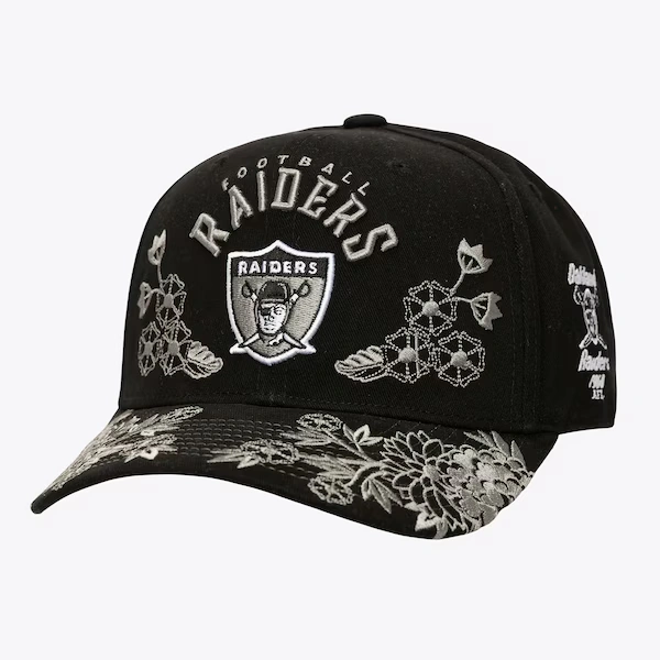 Oakland Raiders Black Morning Haze Pro Crown Snapback Hat