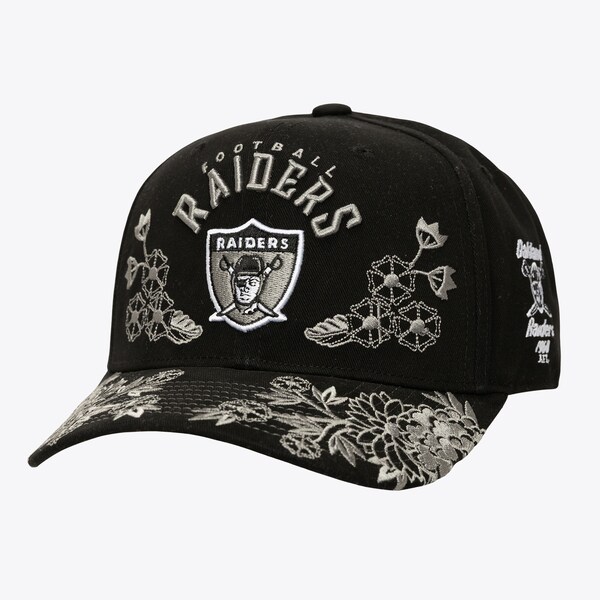Oakland Raiders Black Morning Haze Pro Crown Snapback Hat