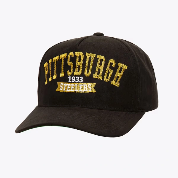 Pittsburgh Steelers Black Shady Suede Pro Snapback Hat