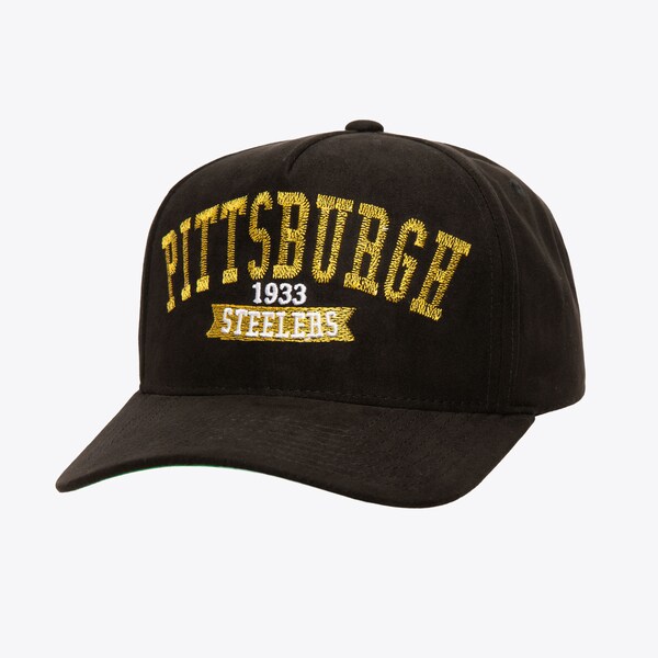 Pittsburgh Steelers Black Shady Suede Pro Snapback Hat