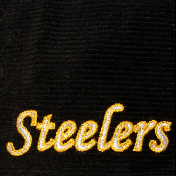 Pittsburgh Steelers Black All Directions Corduroy Snapback Hat 4 Pittsburgh Steelers Black All Directions Corduroy Snapback Hat