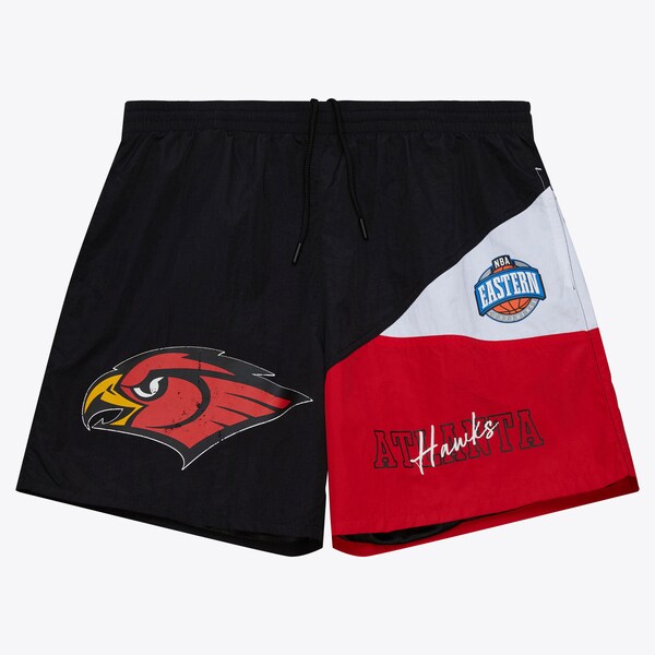 Atlanta Hawks Black Vintage Logo Woven Shorts