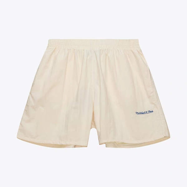 Mitchell & Ness Cream Nylon Shorts