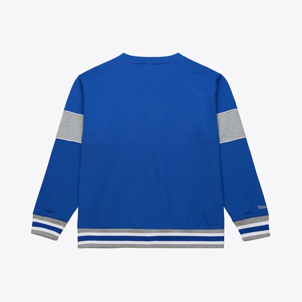 Los Angeles Dodgers Royal/Heather Gray Fleece Crewneck Sweatshirt 3 Los Angeles Dodgers Royal/Heather Gray Fleece Crewneck Sweatshirt